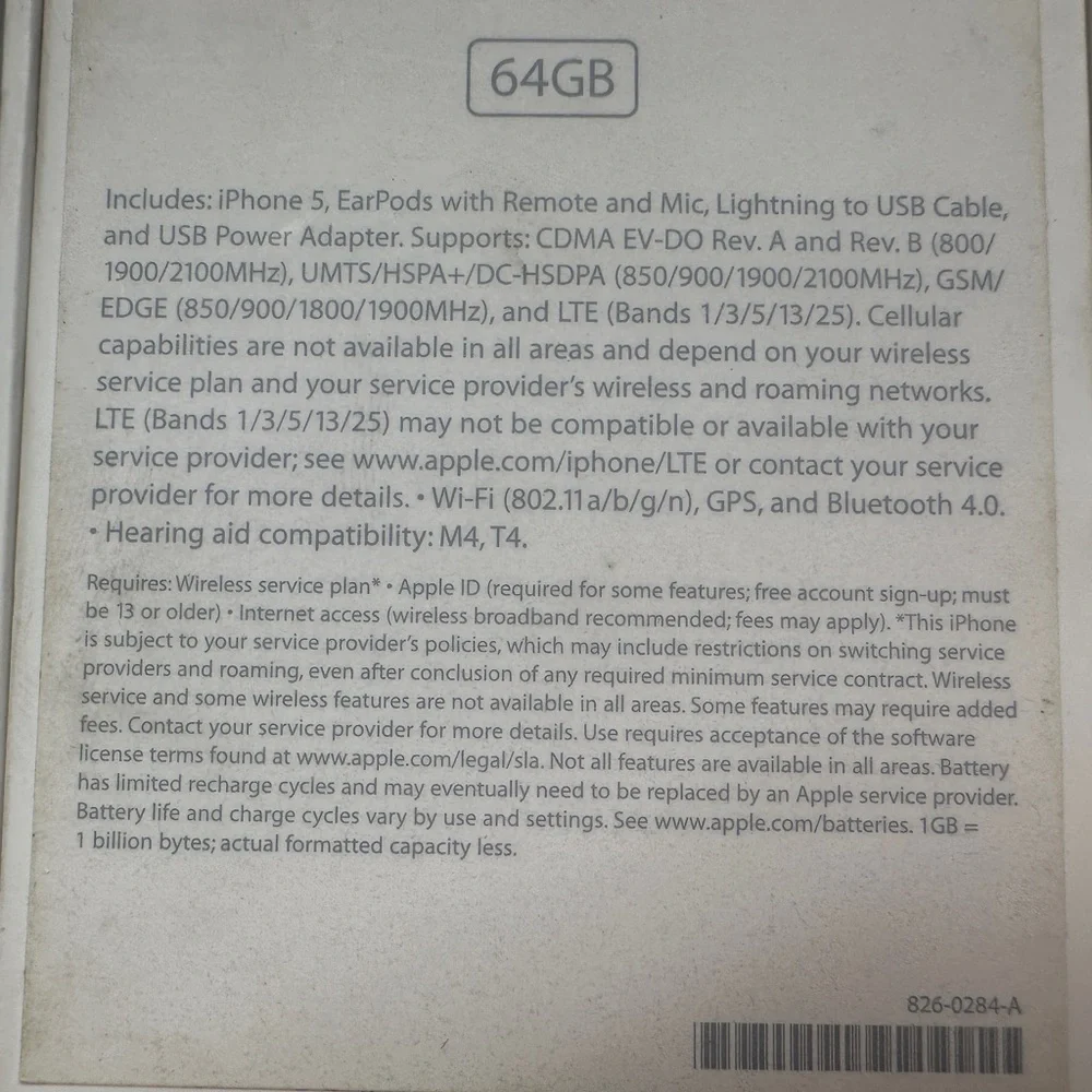 BOX ONLY for Apple iPhone 5 - White 64Gb
